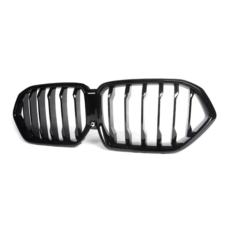 BMW X6 & X6M G06 F96 Gloss Black Single Slat Front Grills (2019-2022)