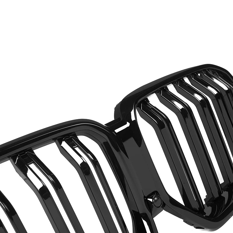 BMW X6 & X6M G06 F96 Gloss Black Double Slat Front Grills (2019-2022)