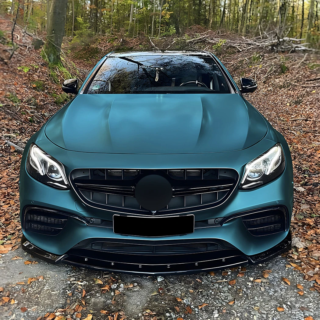 Mercedes E-Class W213 E63 AMG Style Gloss Black Front Lip Splitter (2017-2020)