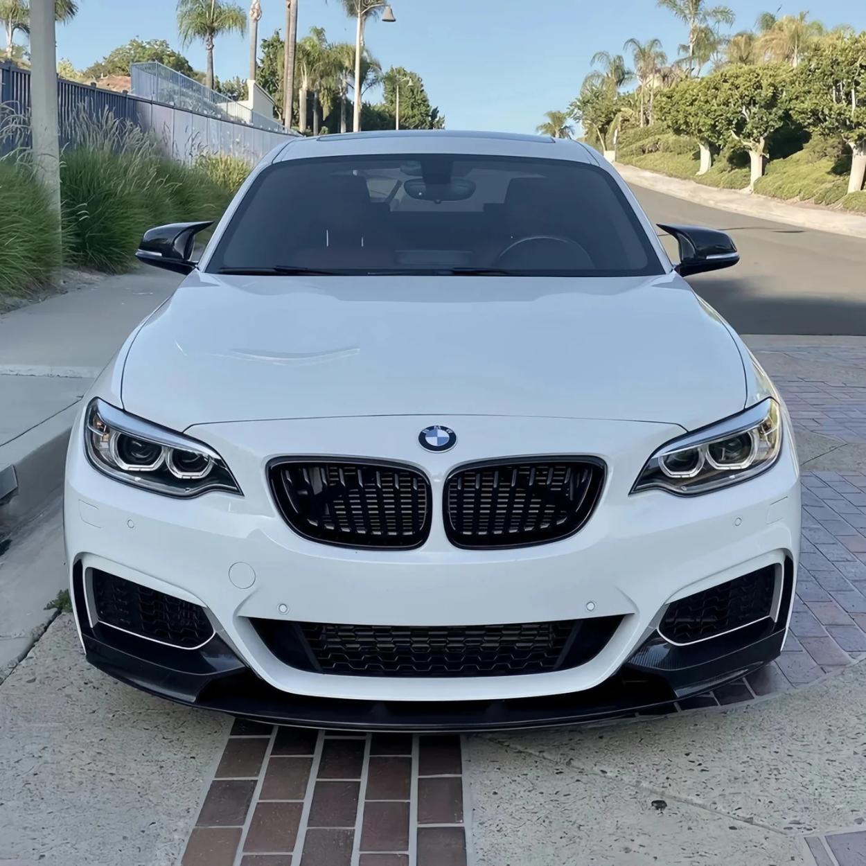 BMW 2 Series F22 F23 MP Style Gloss Black Front Lip Splitter (2014-2020)