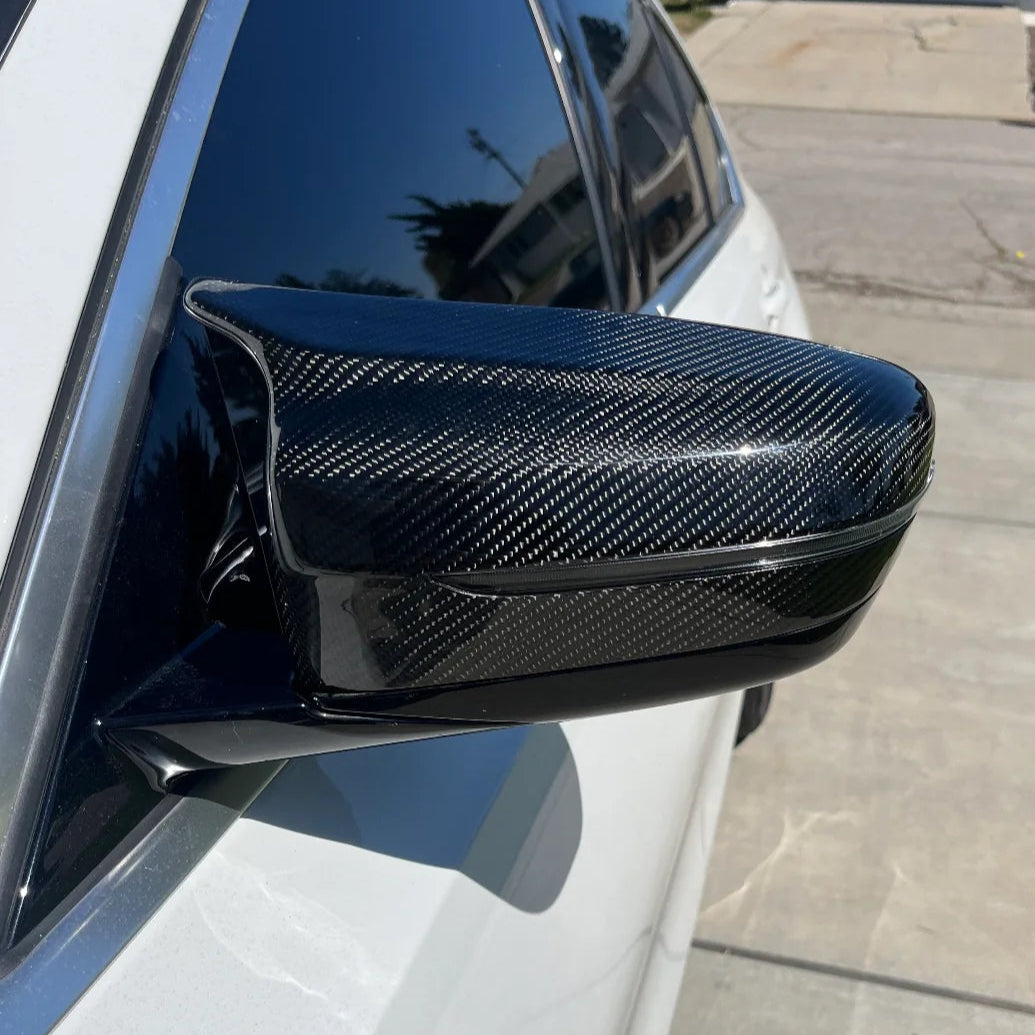BMW 2/3/4/5 Series G42/G20/G22/G26/G30 Carbon Fibre M-Style Mirror Covers (2017+)