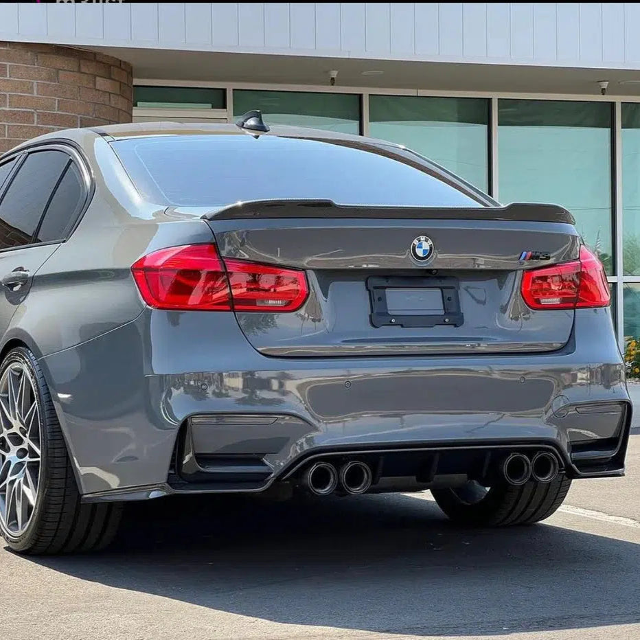 BMW 3 Series F30 / M3 F80 Pre-Preg Dry Carbon Fibre Cs Style Rear Boot Spoiler By OPTIC (2012-2019)