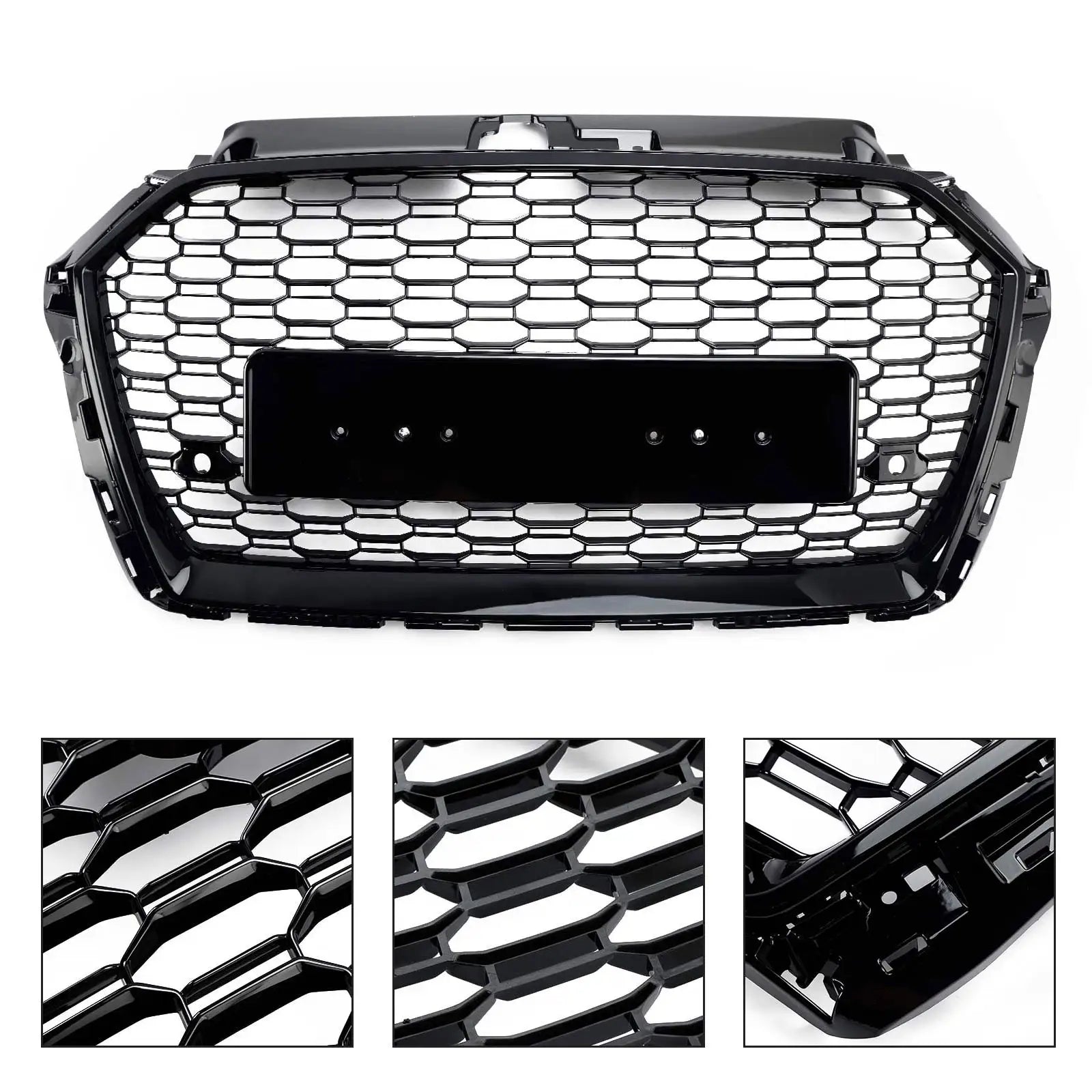 Audi A3/S3 8V RS3 Style Gloss Black Honeycomb Grill (2016-2020)