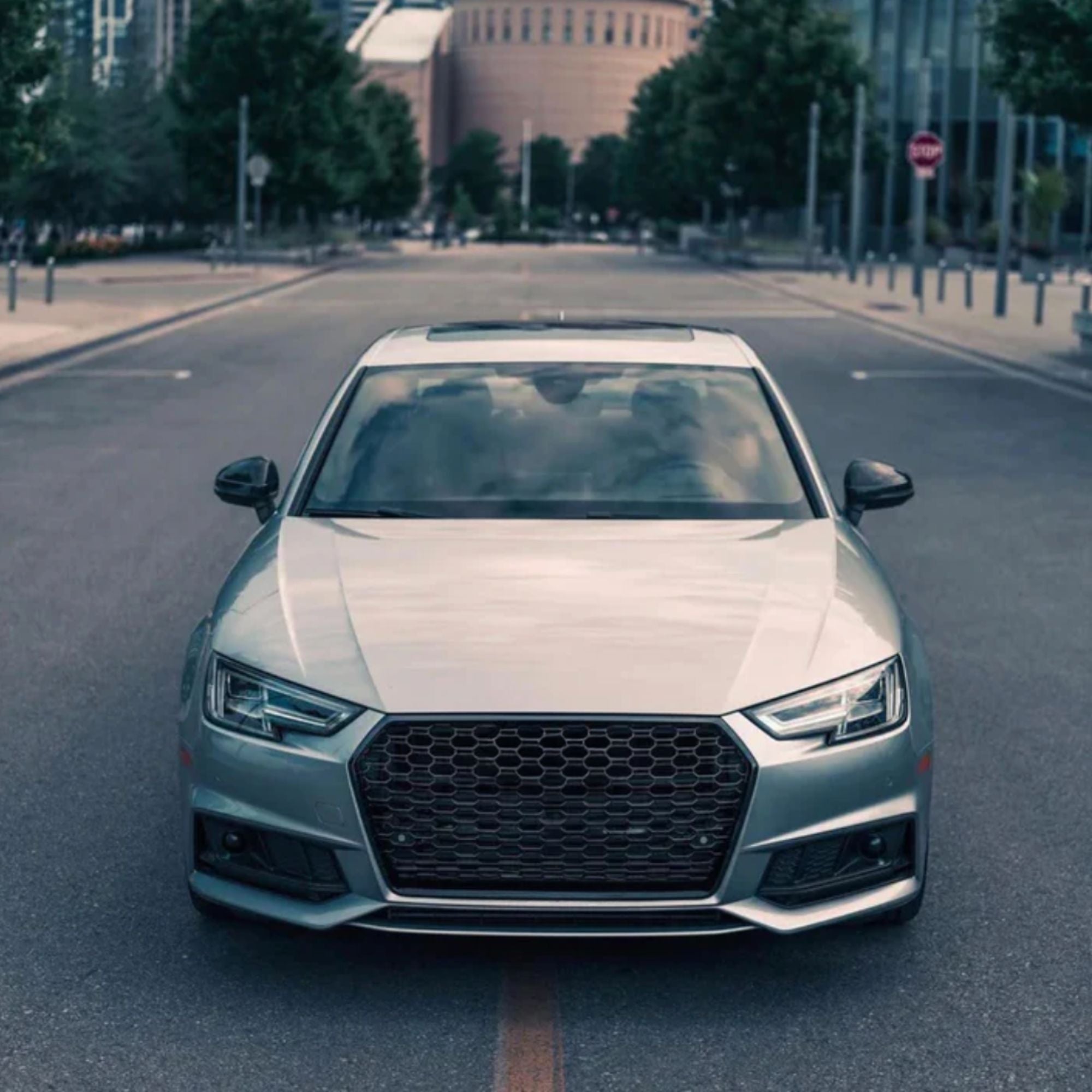 Audi A4/S4 B9 RS4 Style Gloss Black Honeycomb Grill (2016-2019)