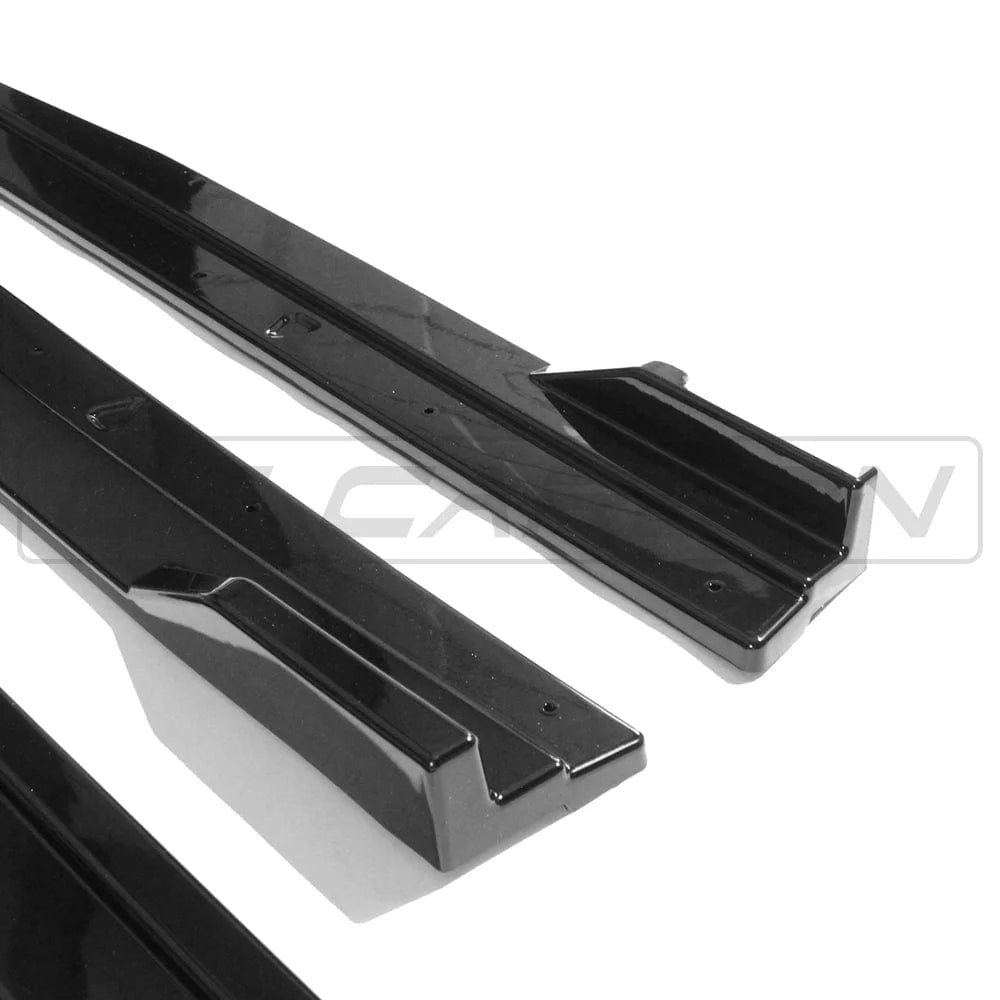 VW GOLF R/GTD/GTI MK7/7.5 2014-2020 GLOSS BLACK SIDE SKIRTS - CT CARBON