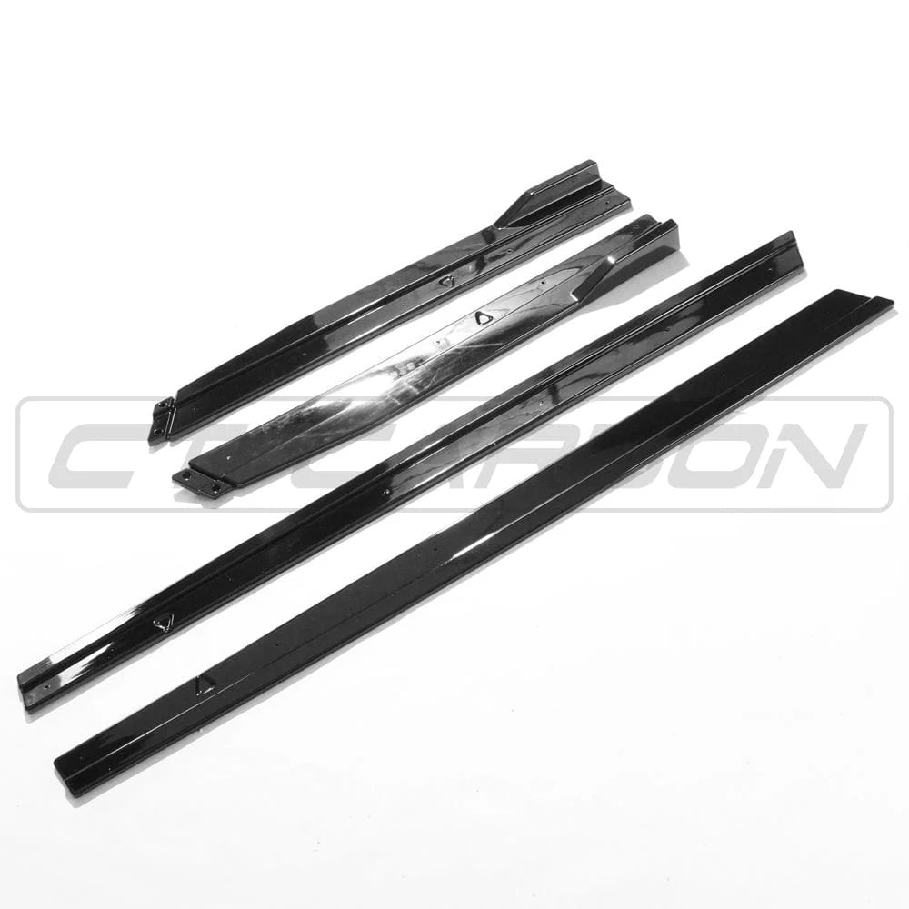 VW GOLF R/GTD/GTI MK7/7.5 2014-2020 GLOSS BLACK SIDE SKIRTS - CT CARBON