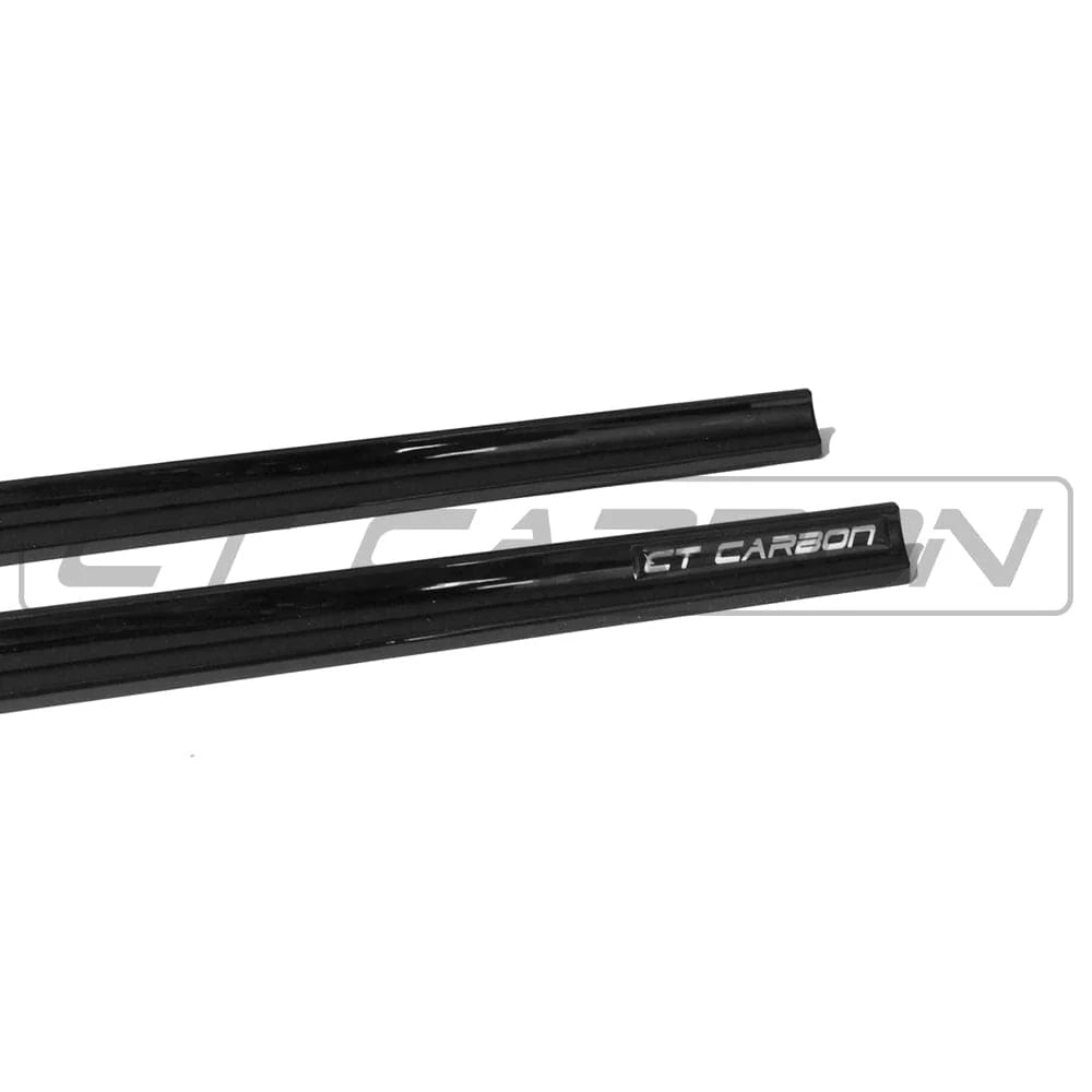 VW POLO MK6 2017-2020 GLOSS BLACK SIDE SKIRTS - CT CARBON