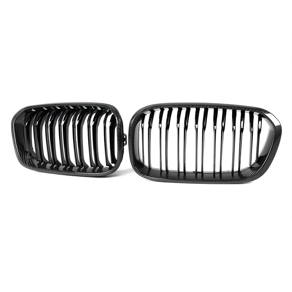 Carbon Fibre Double Slat Front Grills For 1 Series LCI F20 F21 (2015-2019)