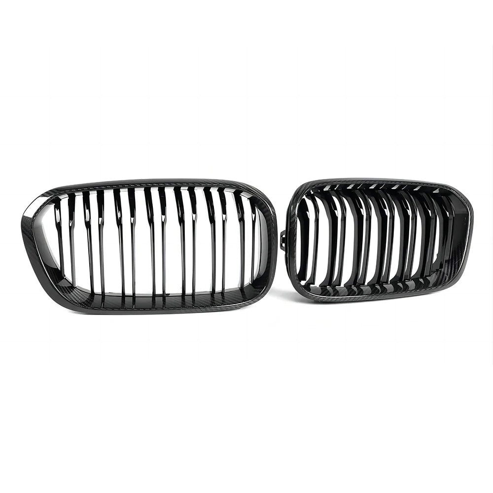 Carbon Fibre Double Slat Front Grills For 1 Series LCI F20 F21 (2015-2019)