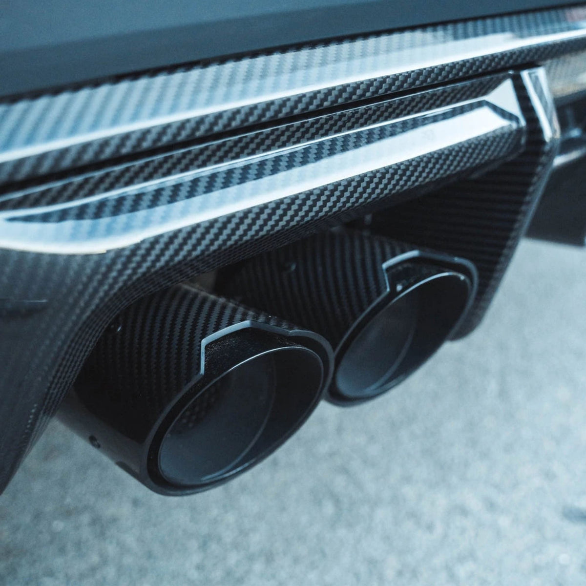 BMW M2 G87 Slash Cut Carbon Exhaust Tips