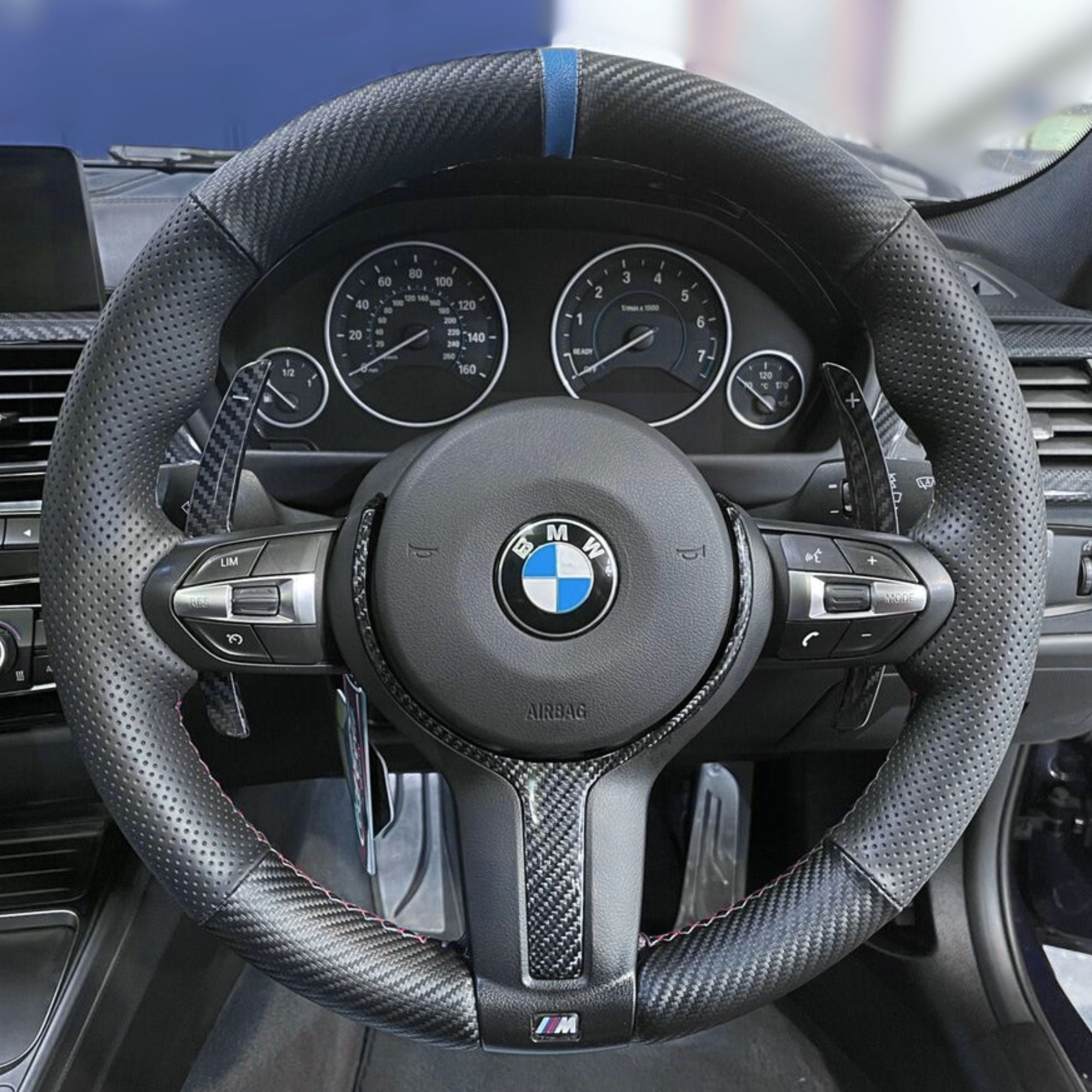 Carbon Fibre Steering Wheel Trim For F Series M Sport Steering Wheel