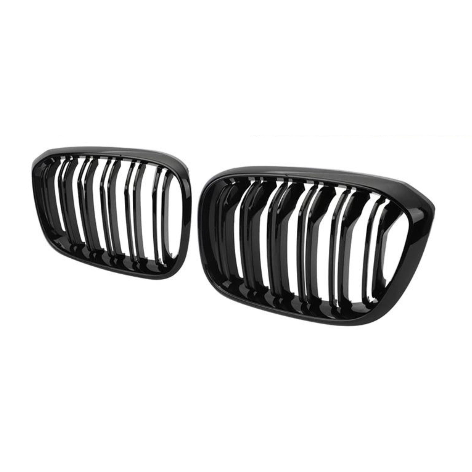 X3 & X4 Gloss Black Double Slat Front Grills G01 G02 G08 (2018-2021) - Avoro Design