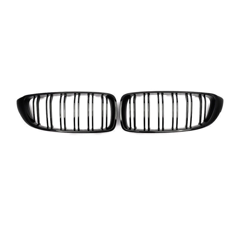 4 Series & M4 Gloss Black Double Slat Front Grills F32 F33 F36 F82 F83 (2014-2020) - Avoro Design